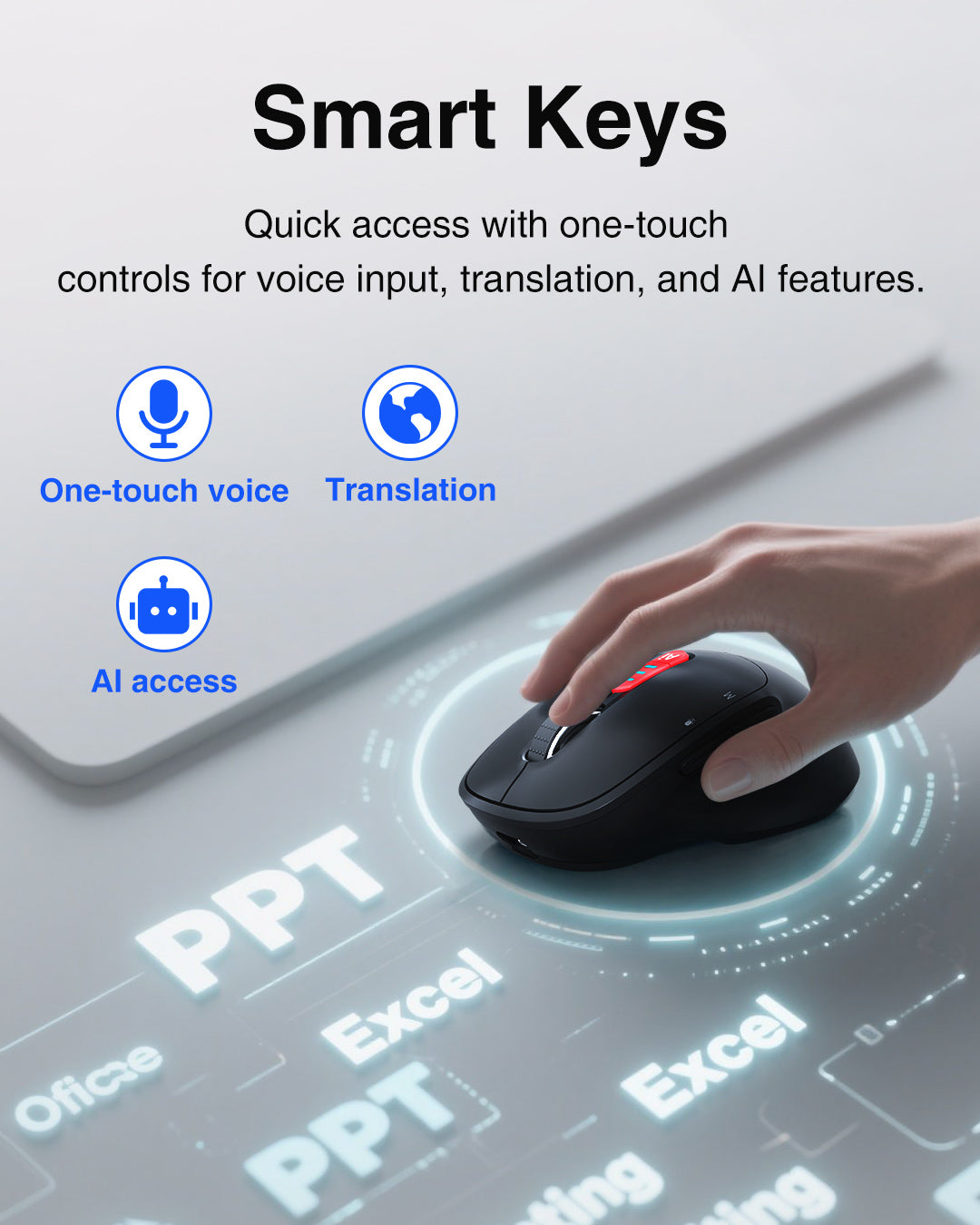 PINK | Thinkkeen AI Smart Mouse