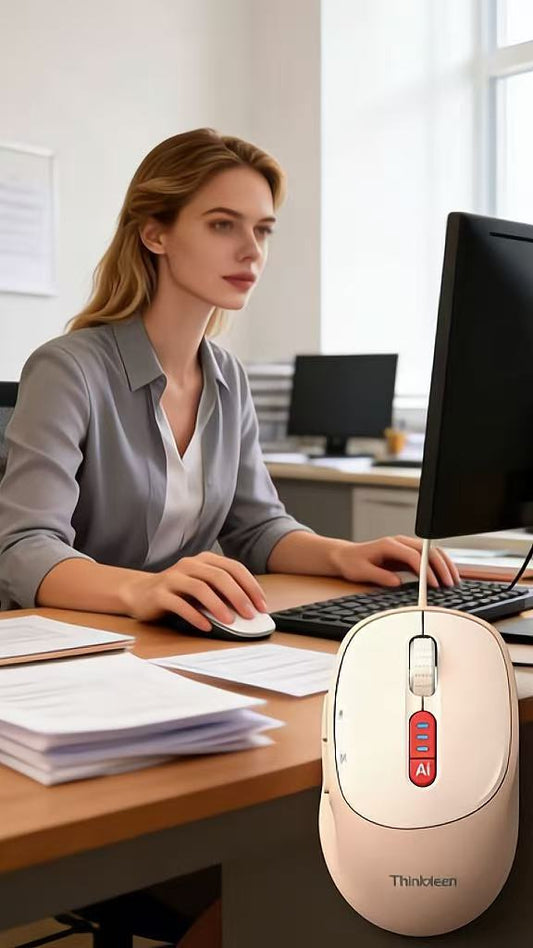 PINK AI Productivity Mouse |Smarter workflow. Less friction. More focus.