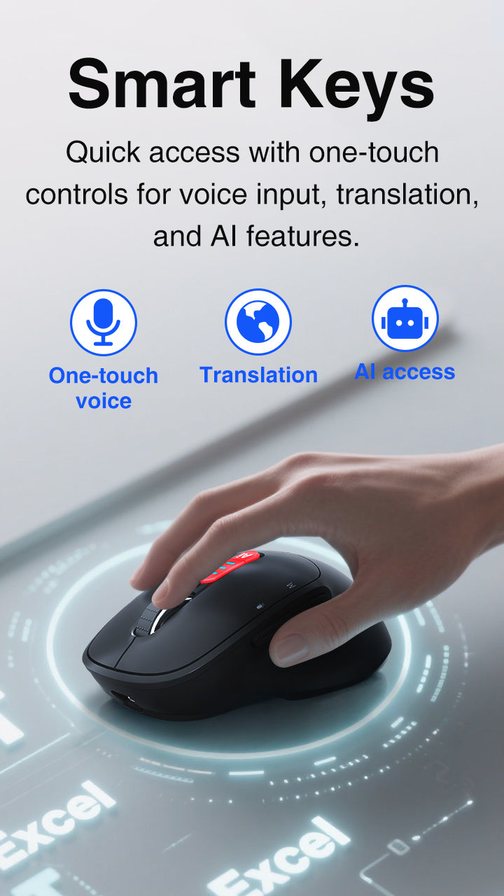 AI Smart Mouse | 54-Language Voice Typing