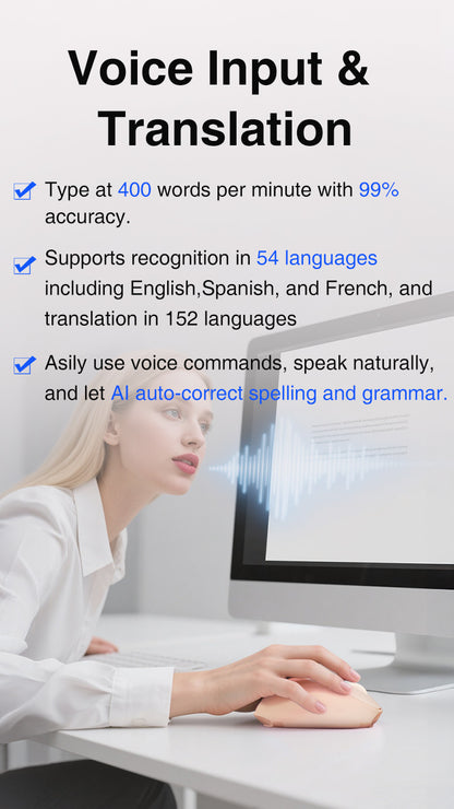 PINK AI Productivity Mouse |Smarter workflow. Less friction. More focus.