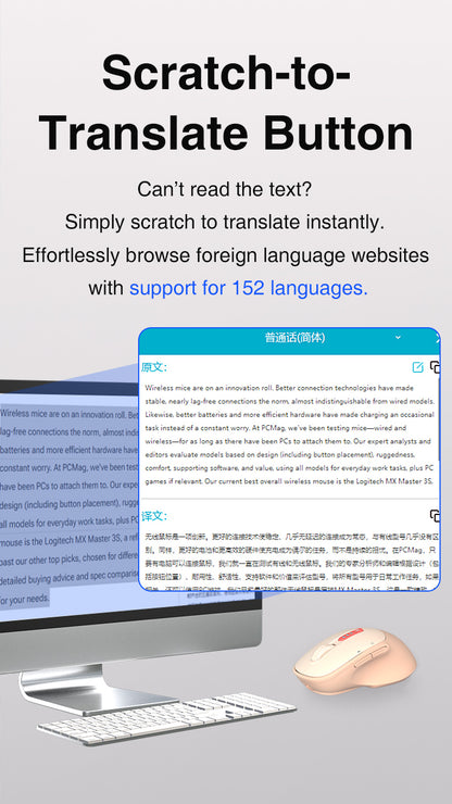 PINK AI Productivity Mouse |Smarter workflow. Less friction. More focus.