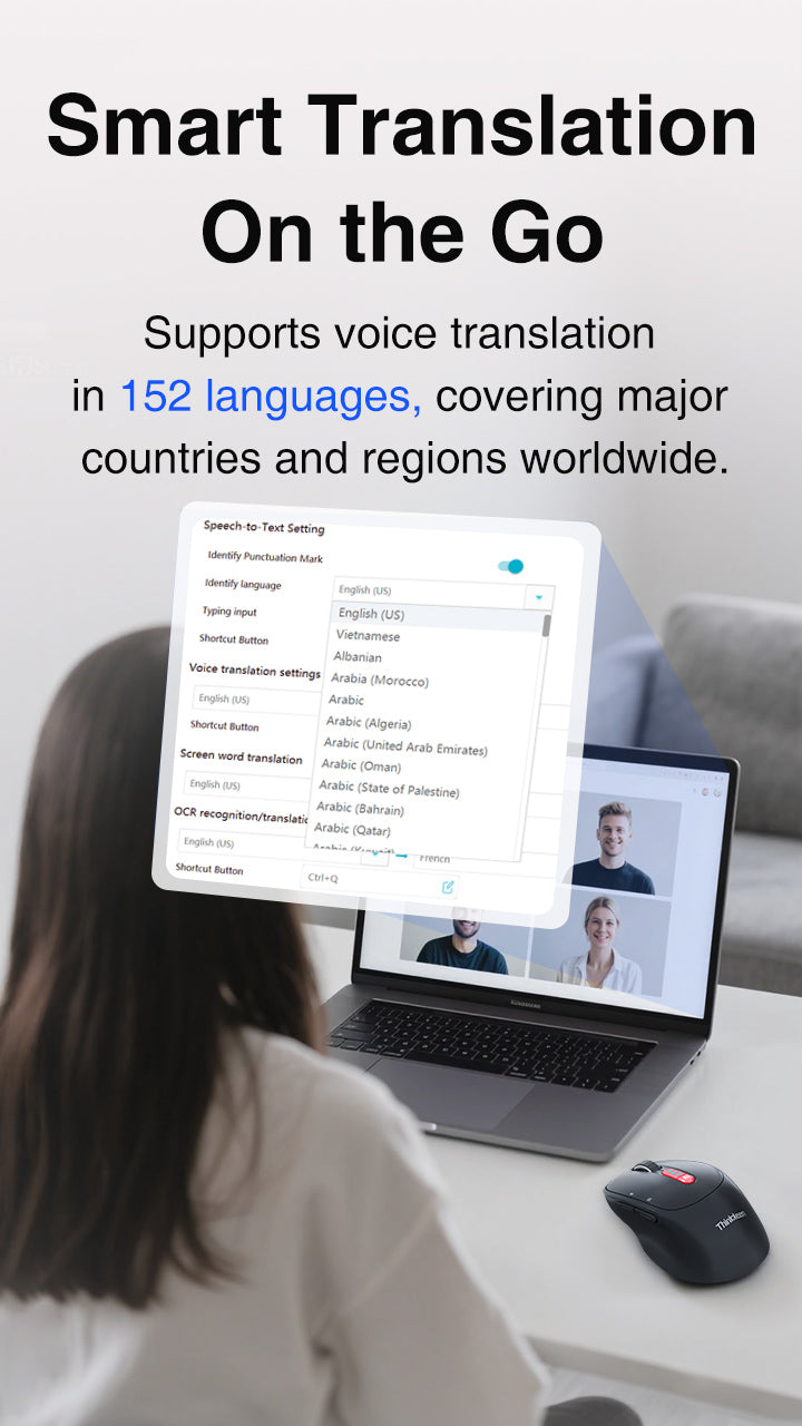 AI Smart Mouse | 54-Language Voice Typing