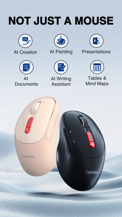 PINK AI Productivity Mouse |Smarter workflow. Less friction. More focus.