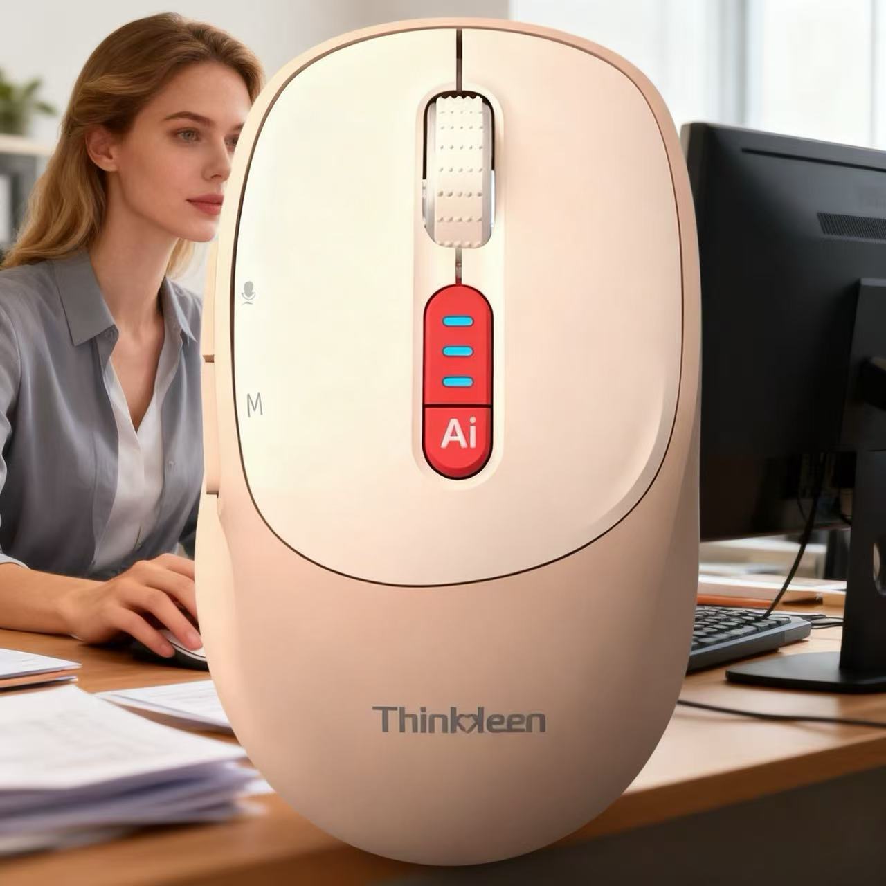 AI Smart Mouse with 54-Language Voice Typing — No More Manual Typing