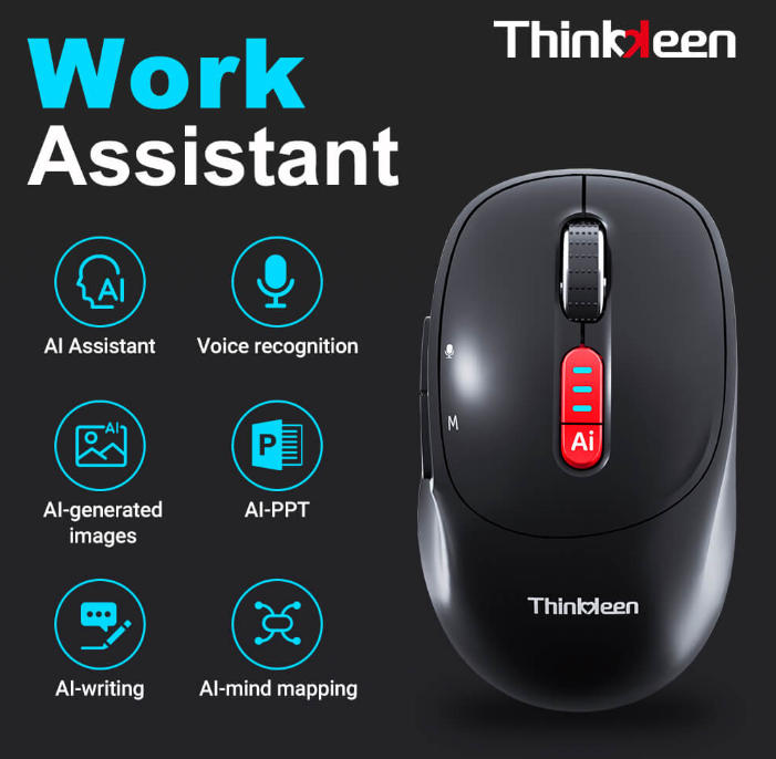 AI Smart Mouse with 54-Language Voice Typing — No More Manual Typing, 25%^off code: BKF25. 10%off code: BKF10