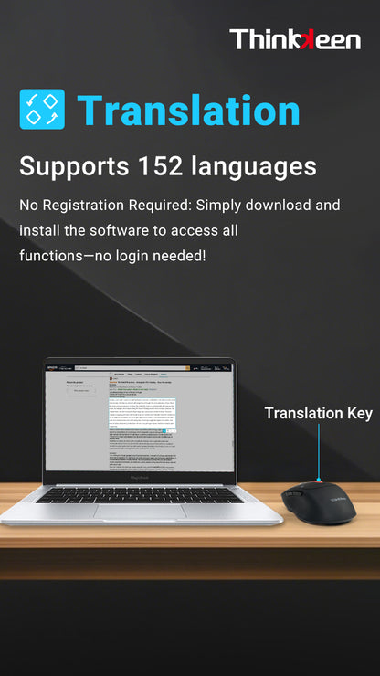 Ratón inalámbrico Thinkkeen AI - Acciones por voz, Bluetooth, Multidispositivo, DPI ajustable