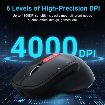 Thinkkeen AI Wireless Mouse - Voice Actions, Bluetooth, Multi-Device, Adjustable DPI