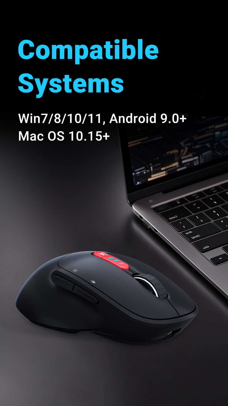 Ratón inalámbrico Thinkkeen AI - Acciones por voz, Bluetooth, Multidispositivo, DPI ajustable