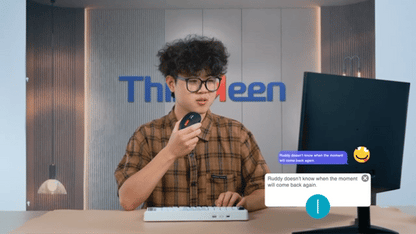 Souris sans fil Thinkkeen AI : commandes vocales, Bluetooth, multi-appareils, DPI réglable