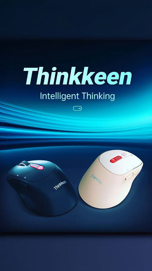 Ratón inalámbrico Thinkkeen AI - Acciones por voz, Bluetooth, Multidispositivo, DPI ajustable